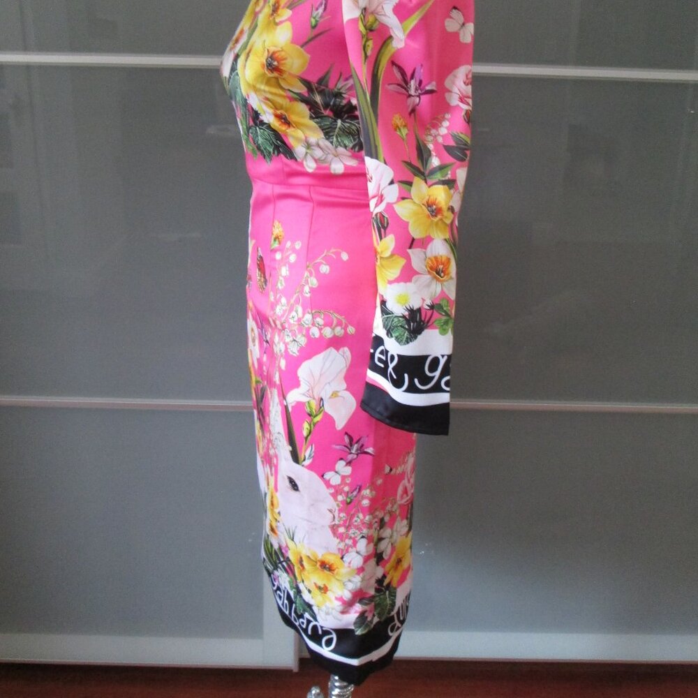 *SOLD* Dolce & Gabbana Long Sleeve Midi Rabbit Dress - Picture 6 of 14